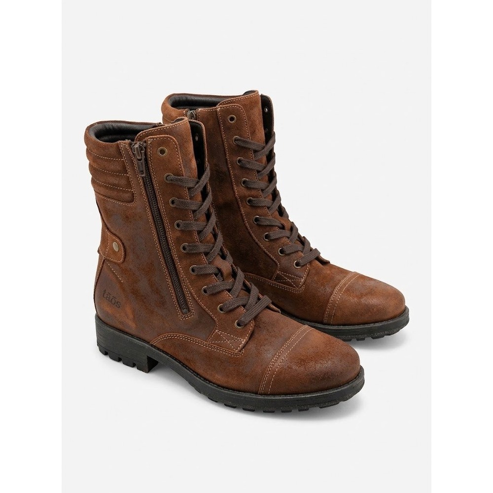 Taos Renegade Suede Lace Up Side Zip Combat Boots Brown US 10-10.5 Portugal